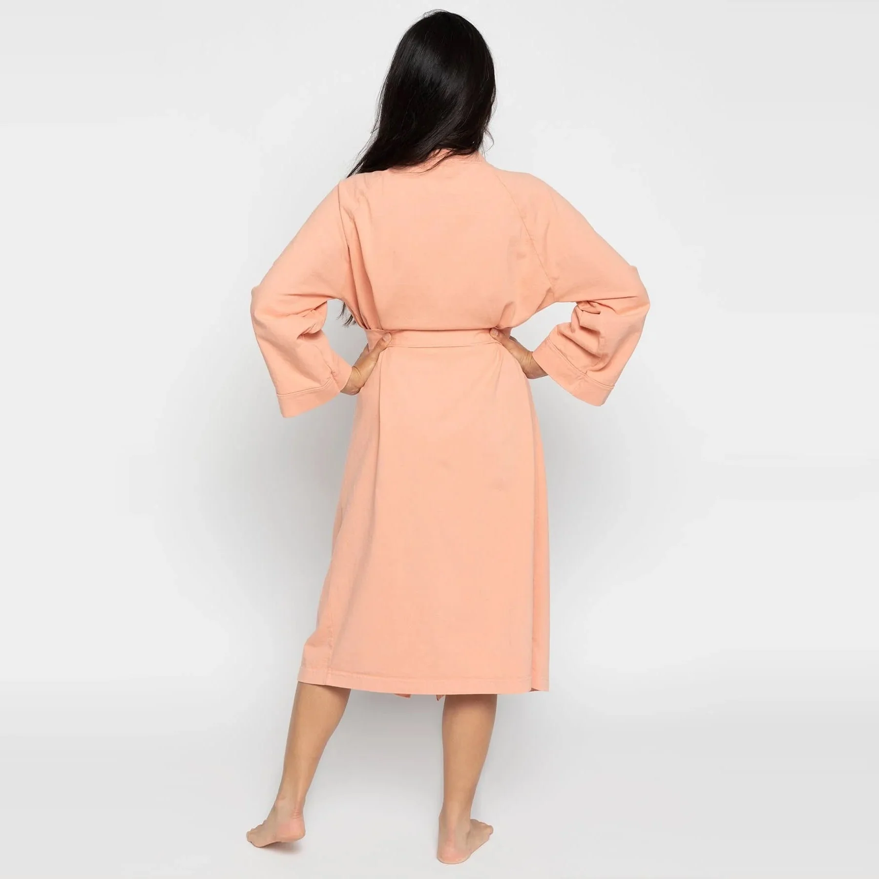 Women's Cotton Cat Lady Robe in Dark Pink - Image 3