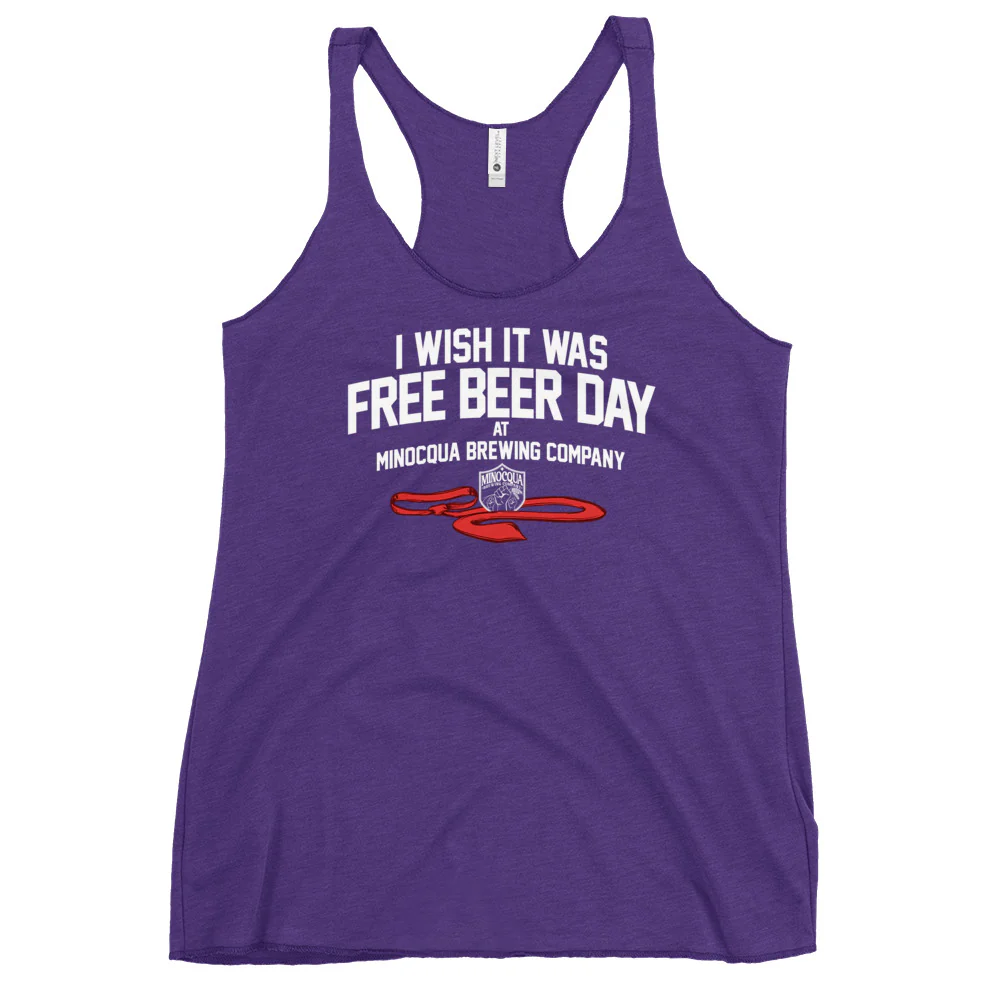 Free Beer Day Fitted Racerback Tank Top - Image 2