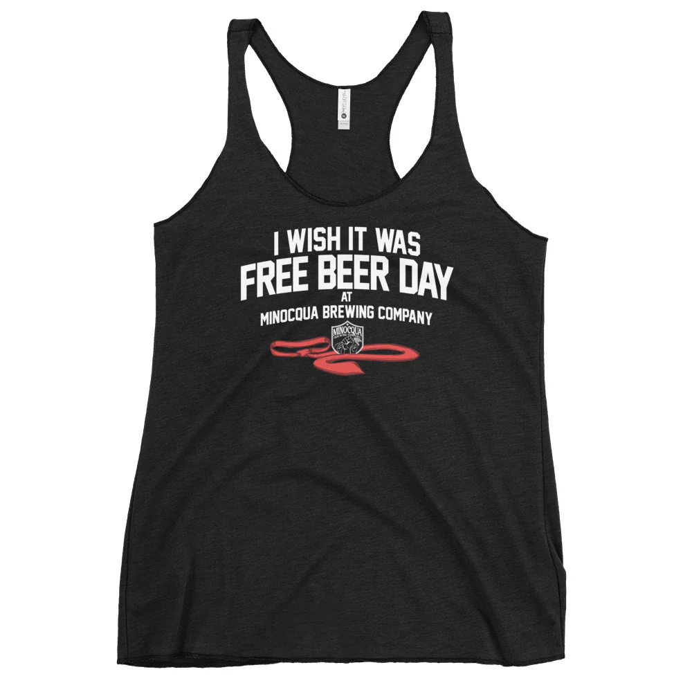 Free Beer Day Fitted Racerback Tank Top - Image 3