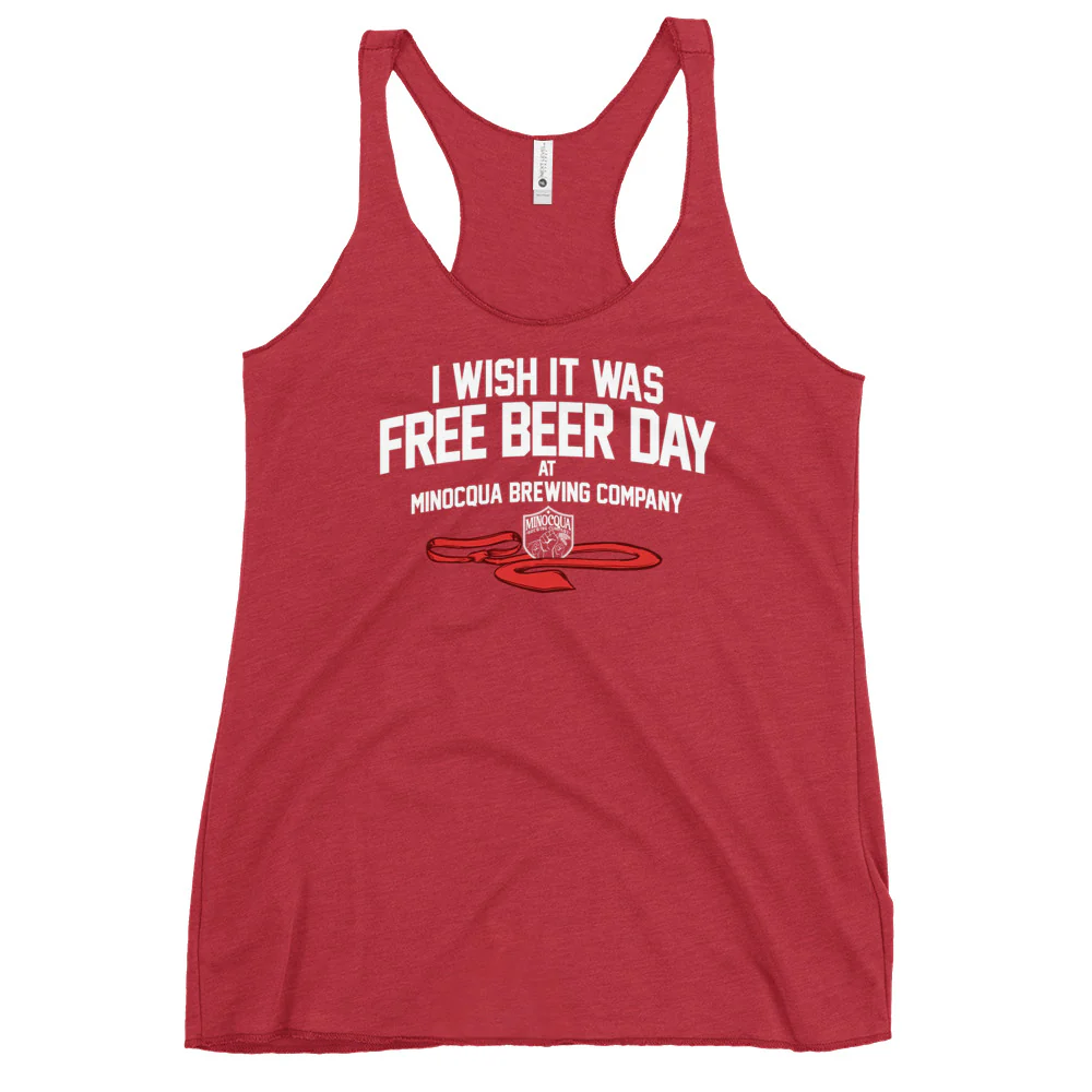Free Beer Day Fitted Racerback Tank Top - Image 4