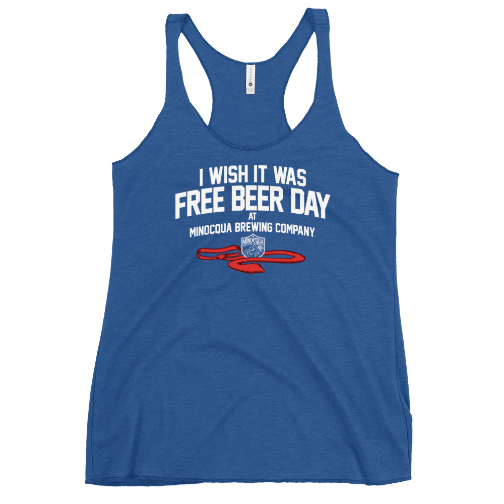 Free Beer Day Fitted Racerback Tank Top - Image 5