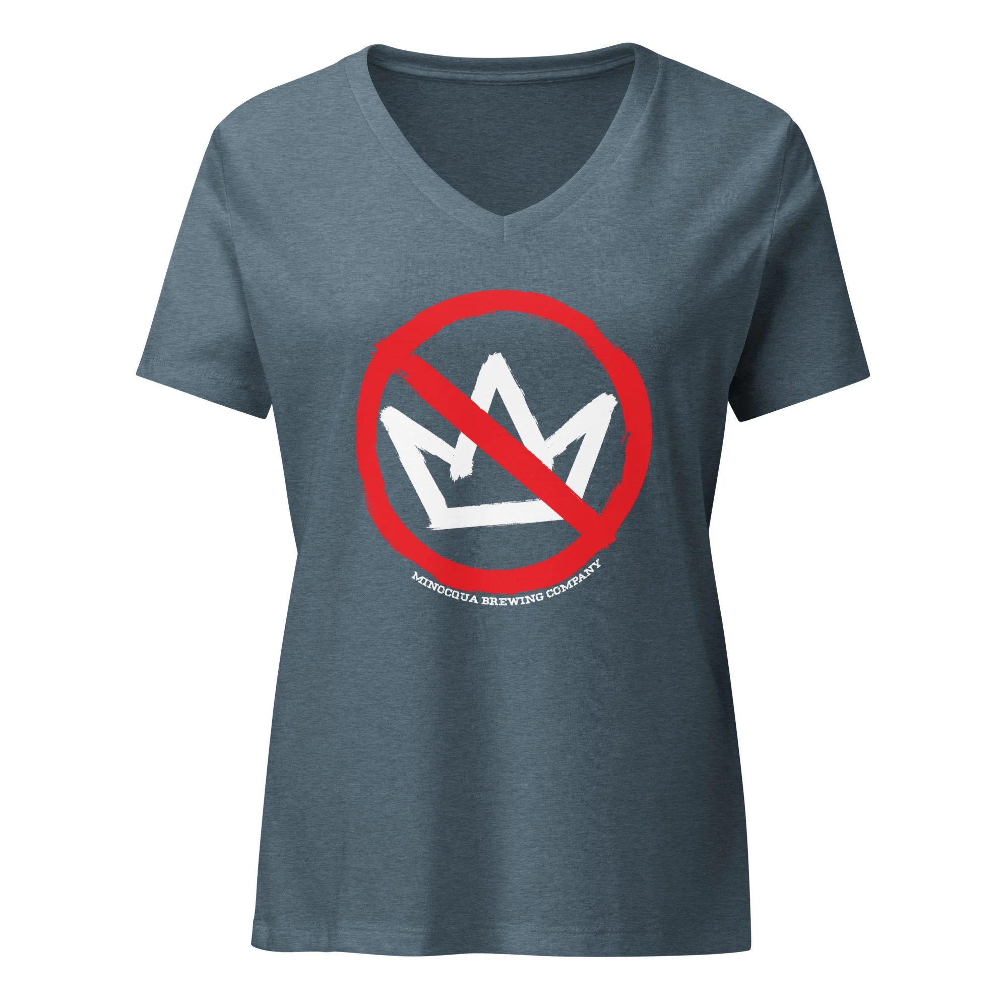 Snug Womens No Kings Relaxed V-Neck T-Shirt - Image 4