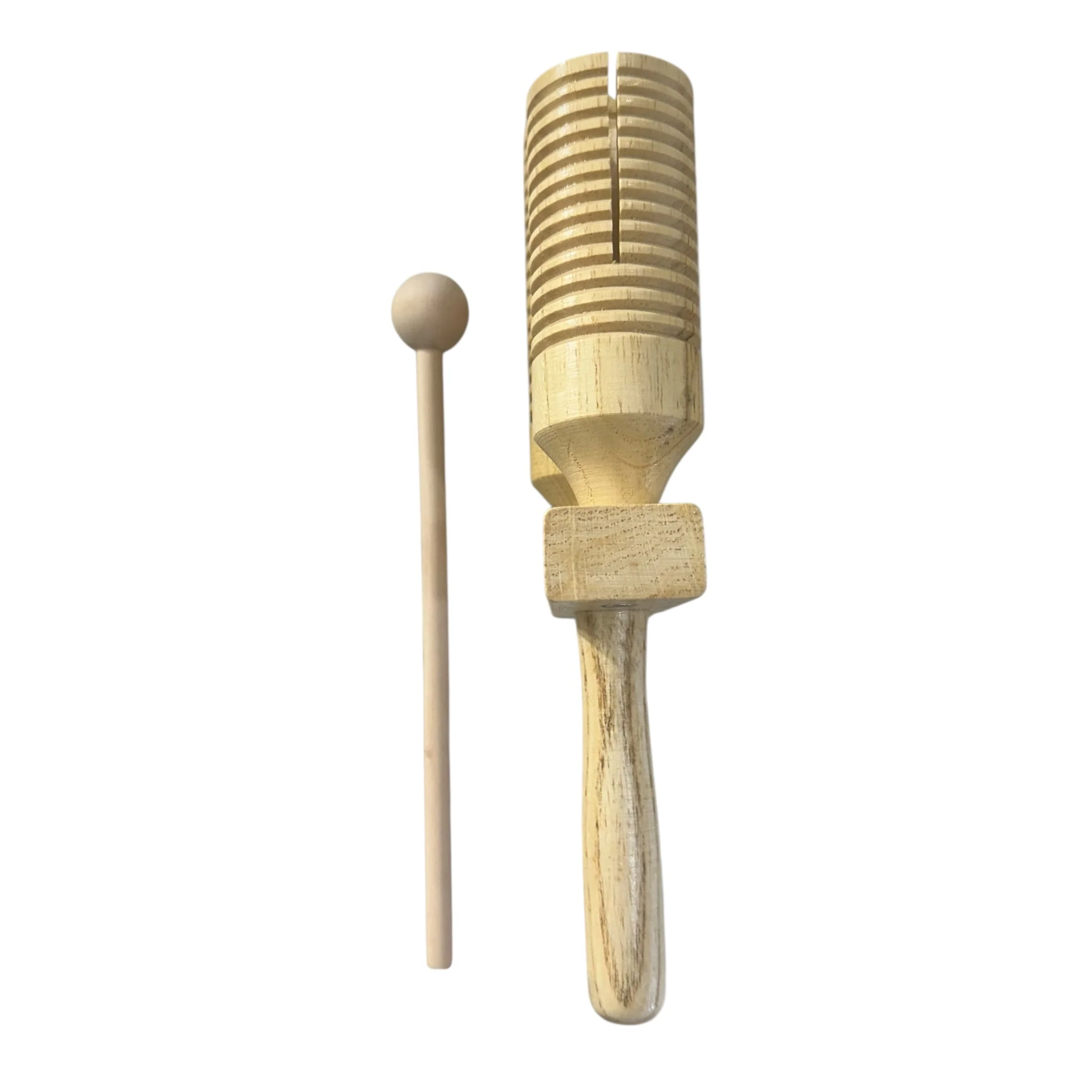Wooden Double Guiro – Natural Wood Percussion Instrument for Music Learning - Image 2