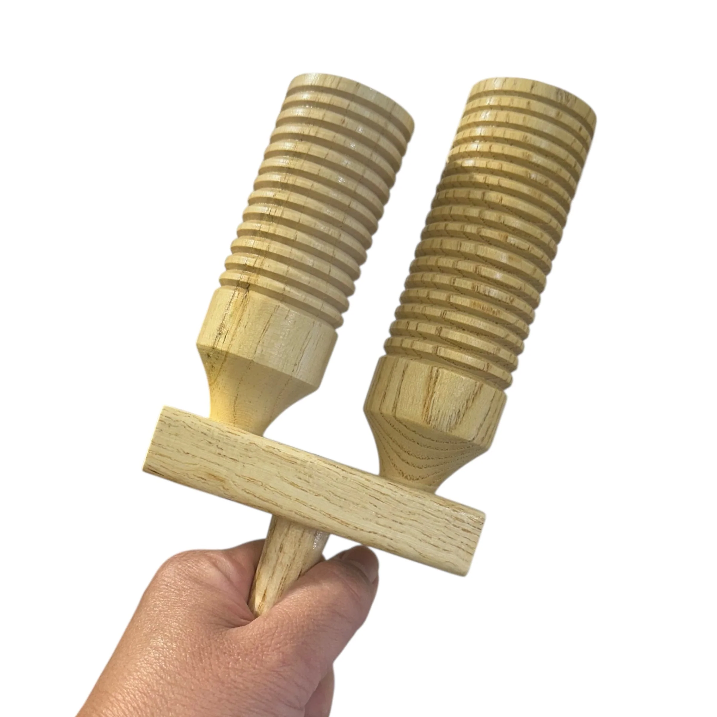 Wooden Double Guiro – Natural Wood Percussion Instrument for Music Learning - Image 4