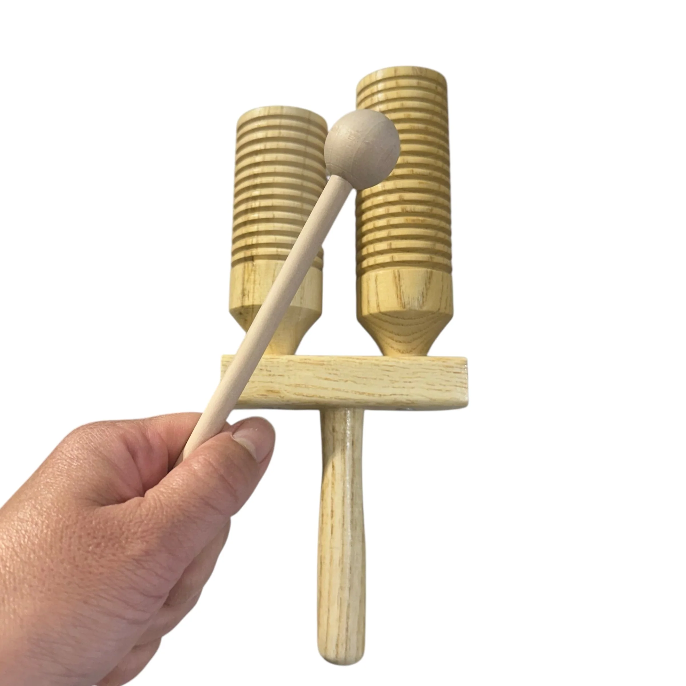 Wooden Double Guiro – Natural Wood Percussion Instrument for Music Learning - Image 5