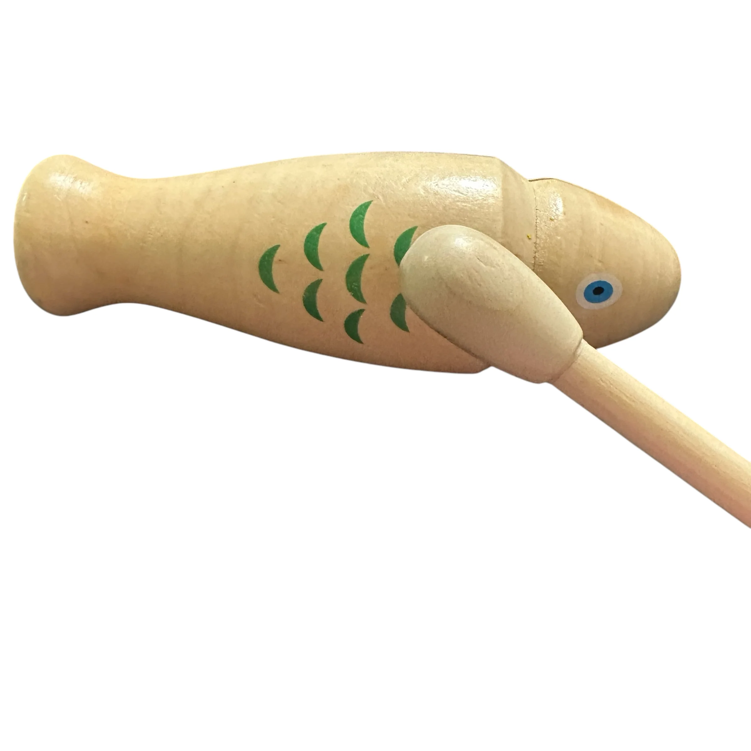 wooden-fish-guiro-hand-percussion-instrument-with-mallet - Image 2