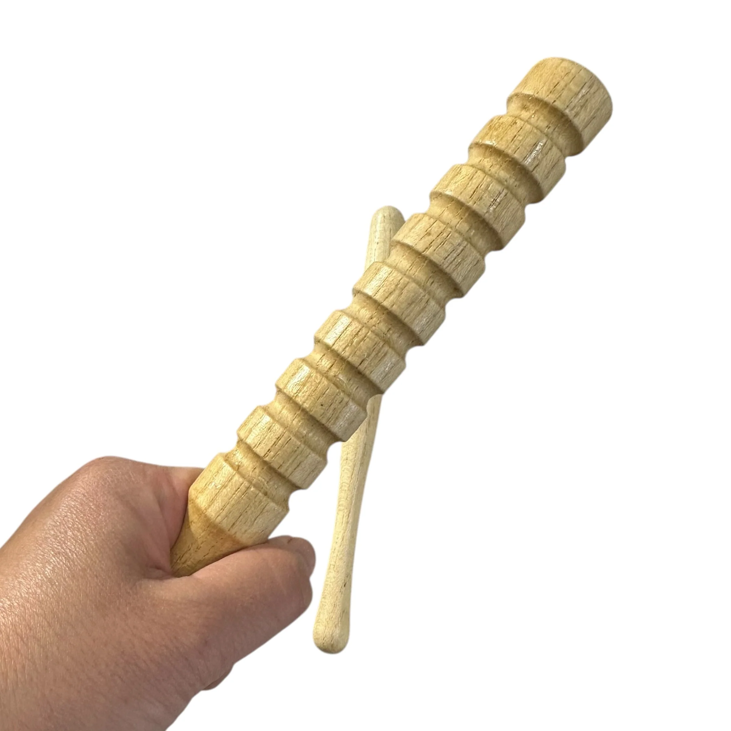 Wooden Guiro – Montessori Rhythm Instrument for Kids’ Music Learning - Image 2