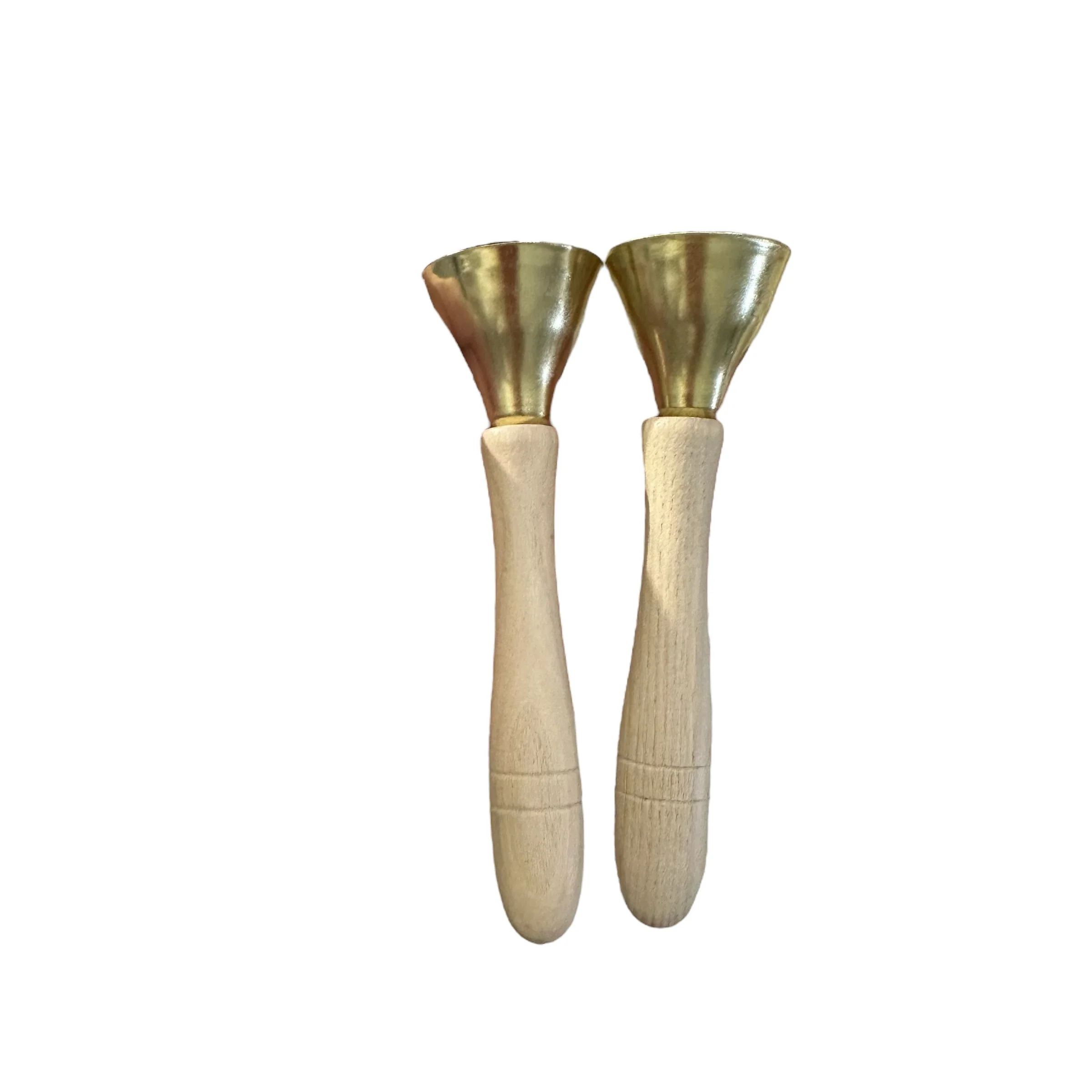 Wooden Handle Brass Bells – Set of 2 – Perfect for Music Learning & Kids’ Activities - Image 3