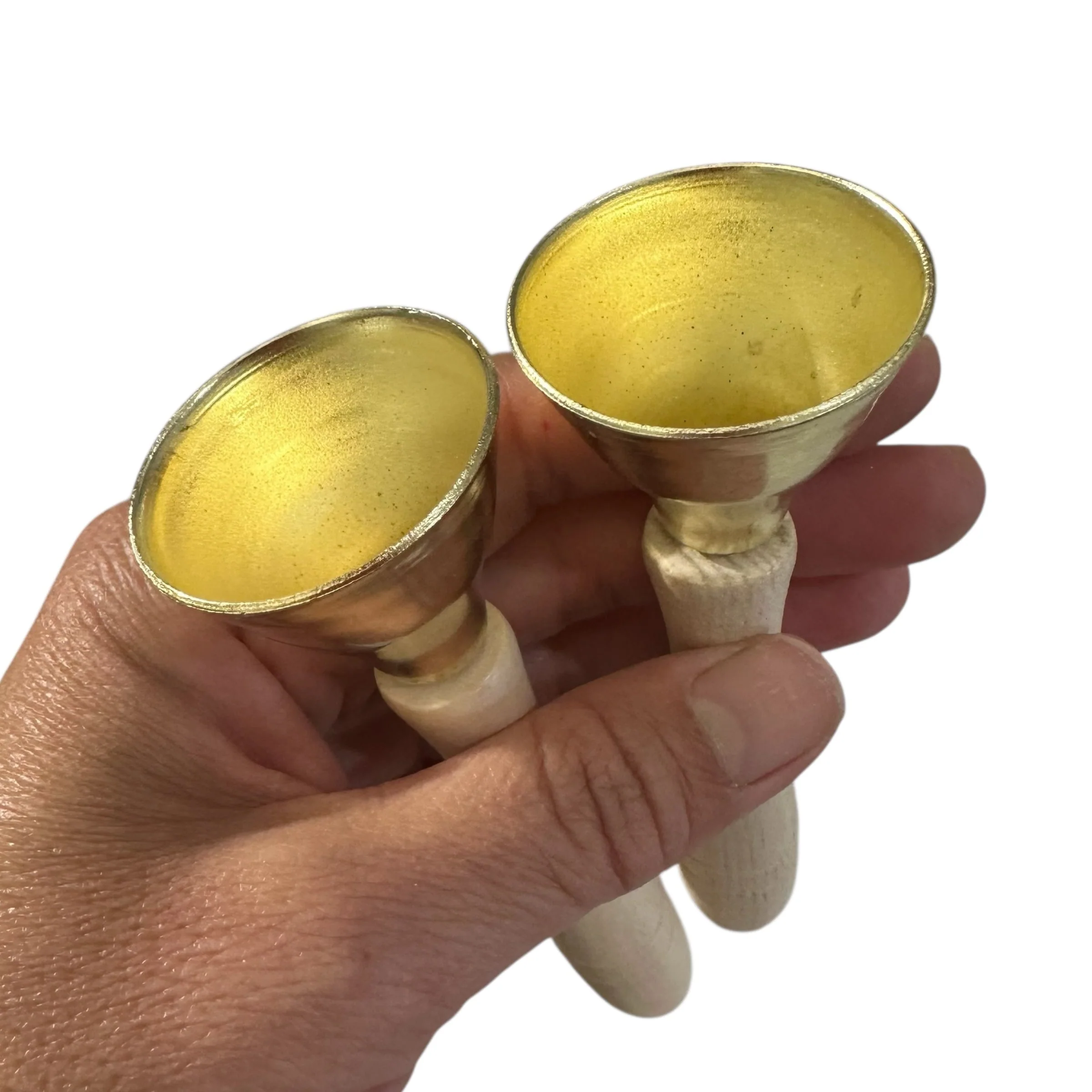 Wooden Handle Brass Bells – Set of 2 – Perfect for Music Learning & Kids’ Activities - Image 5