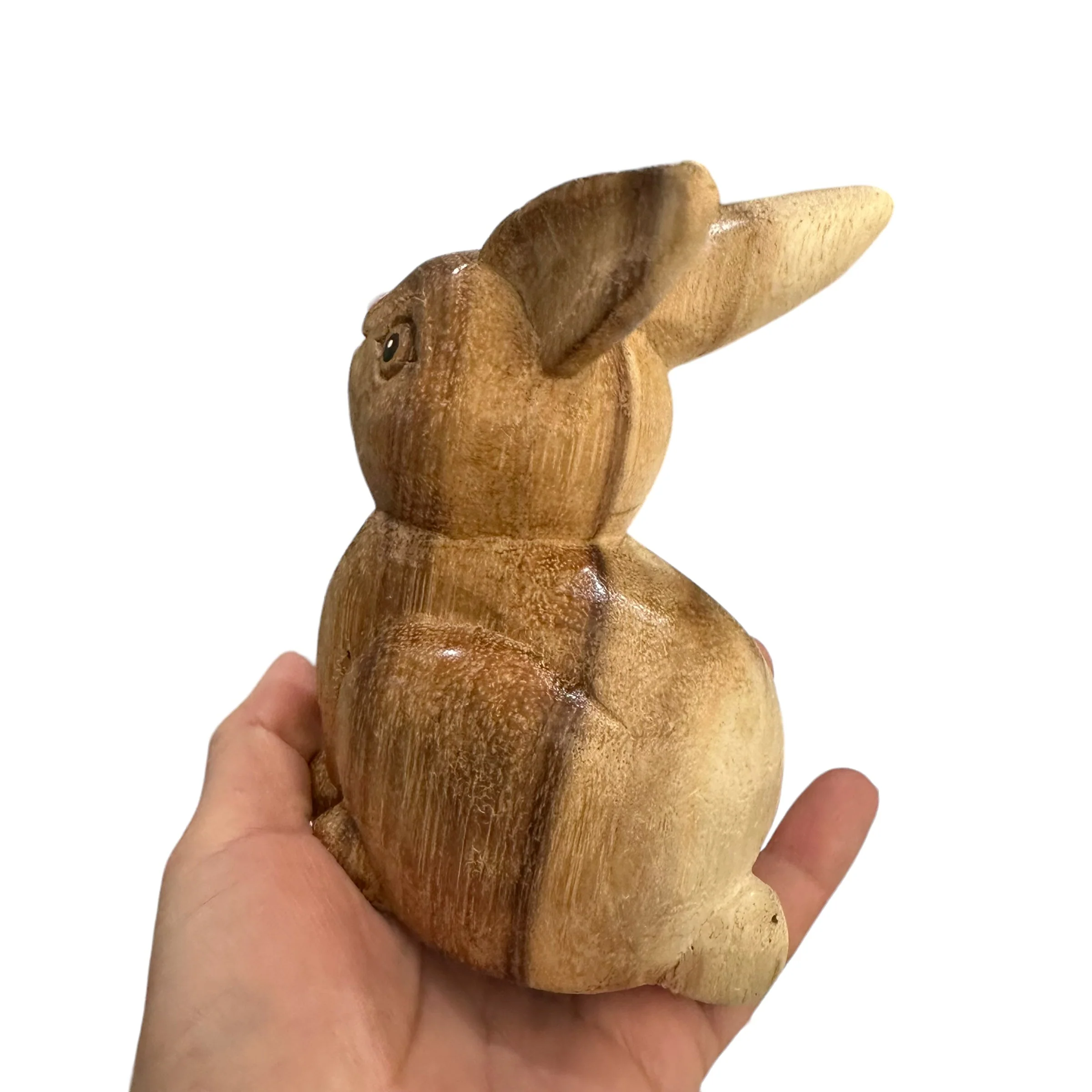 Wooden Sitting Bunny Figurine Decoration - Image 3