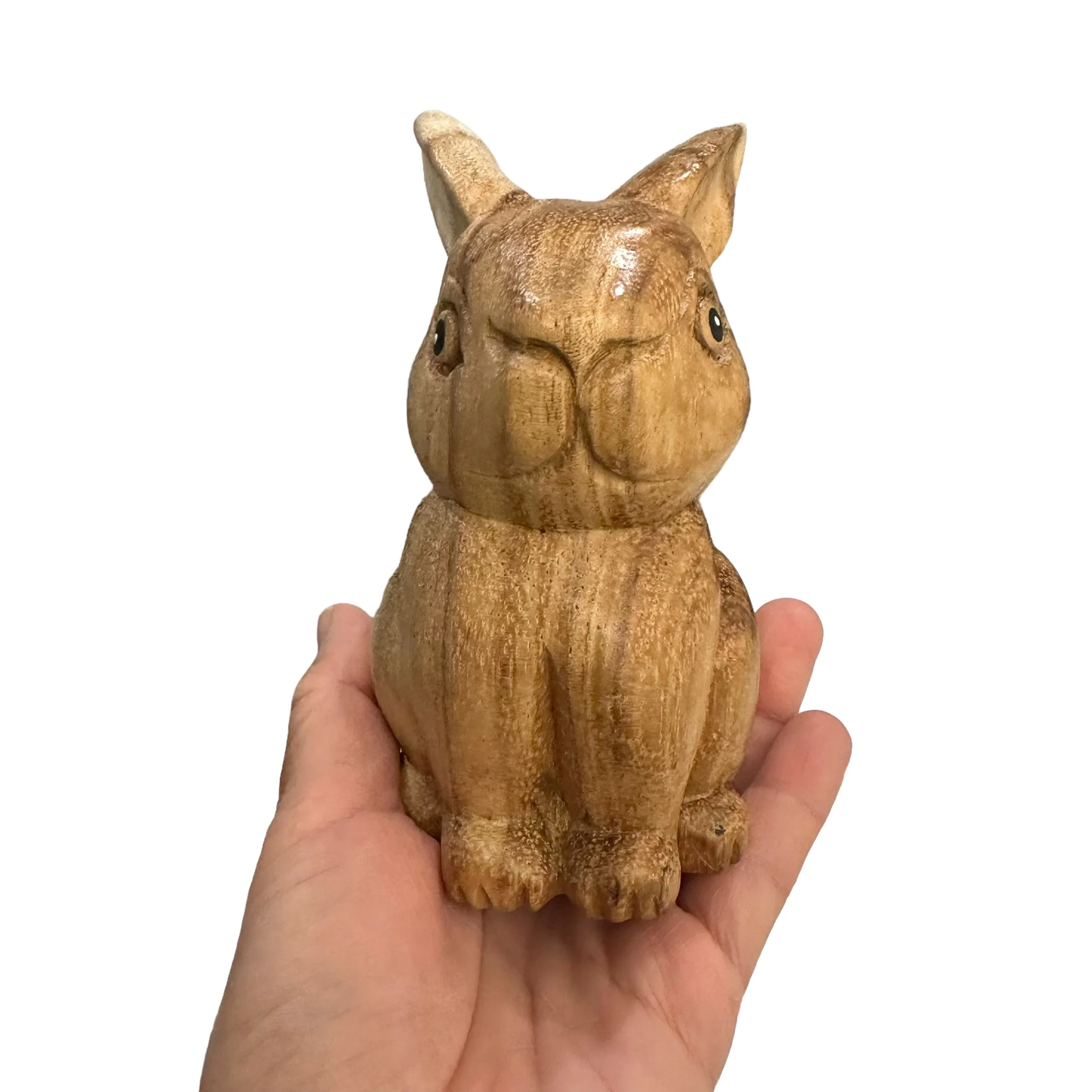 Wooden Sitting Bunny Figurine Decoration - Image 4