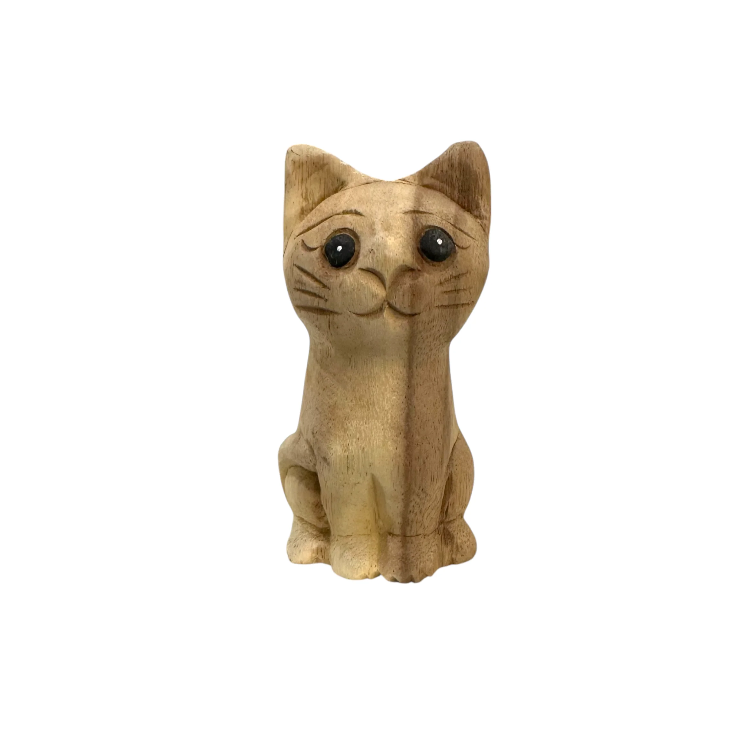 Wooden Waiting Cat Figurine Decoration - Image 2