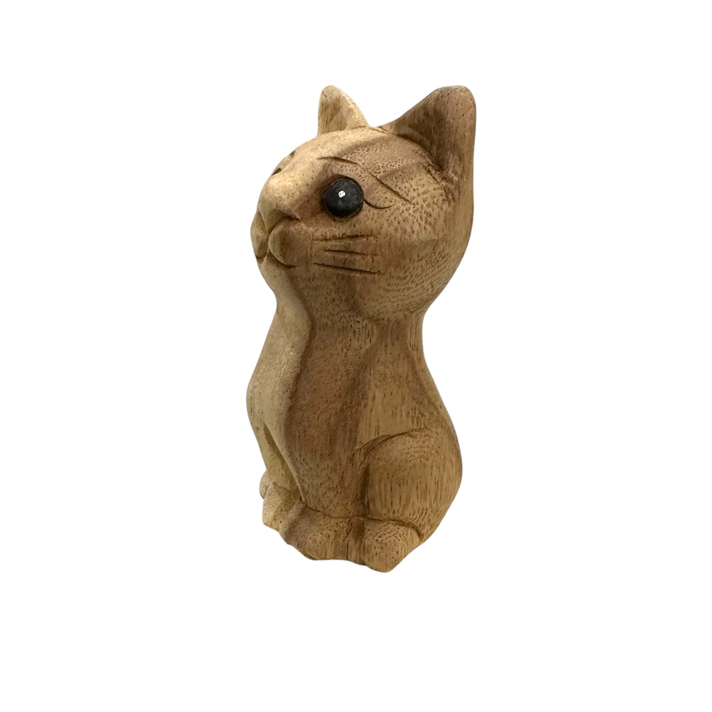 Wooden Waiting Cat Figurine Decoration - Image 3