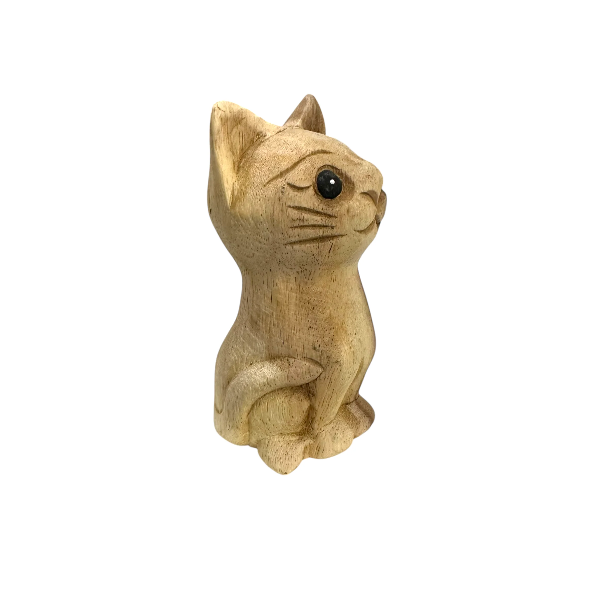 Wooden Waiting Cat Figurine Decoration - Image 5