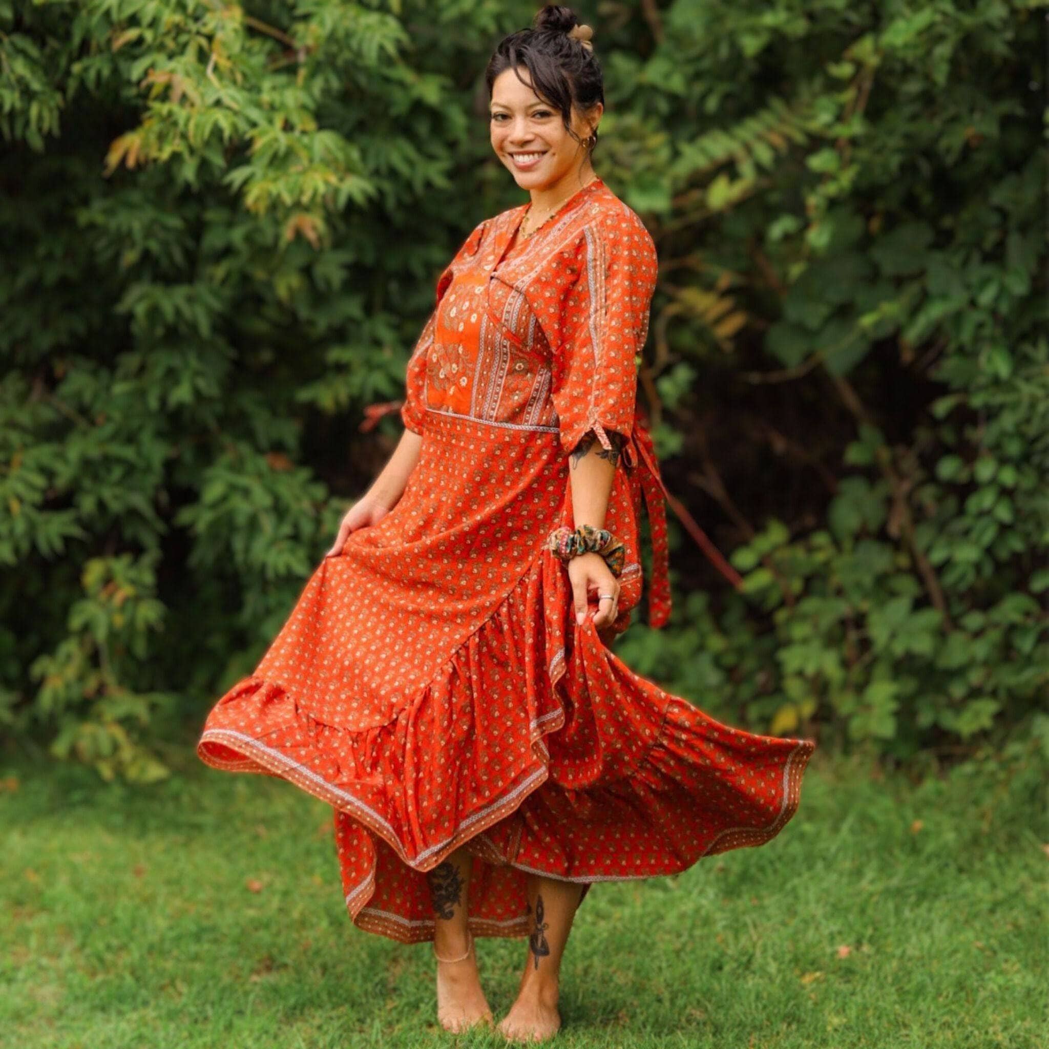 Zaria One-of-a-Kind Wrap Dress – Handmade, Sustainable, Stunning - Image 10