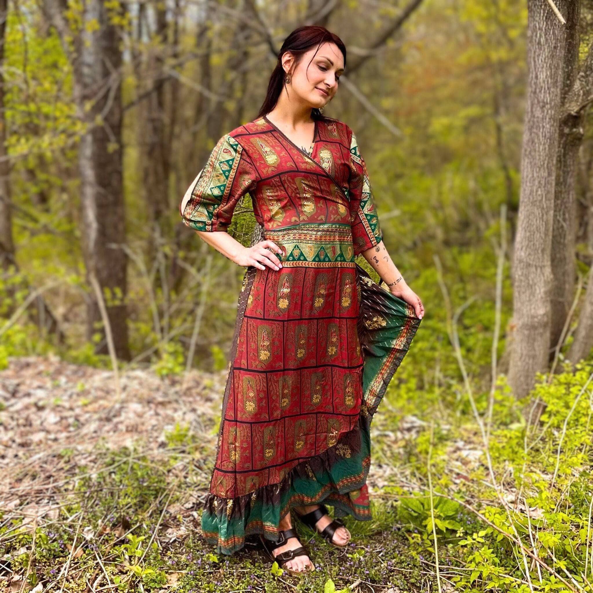 Zaria One-of-a-Kind Wrap Dress – Handmade, Sustainable, Stunning - Image 11