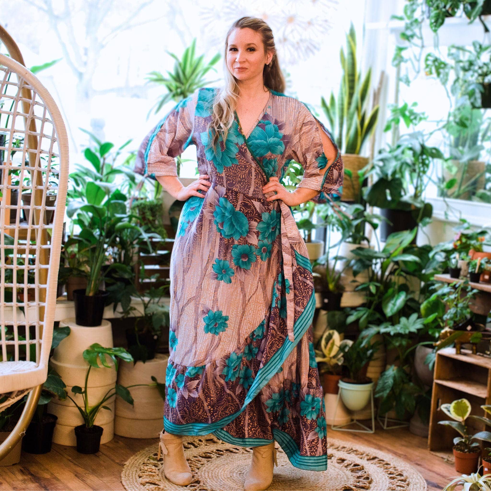 Zaria One-of-a-Kind Wrap Dress – Handmade, Sustainable, Stunning - Image 19