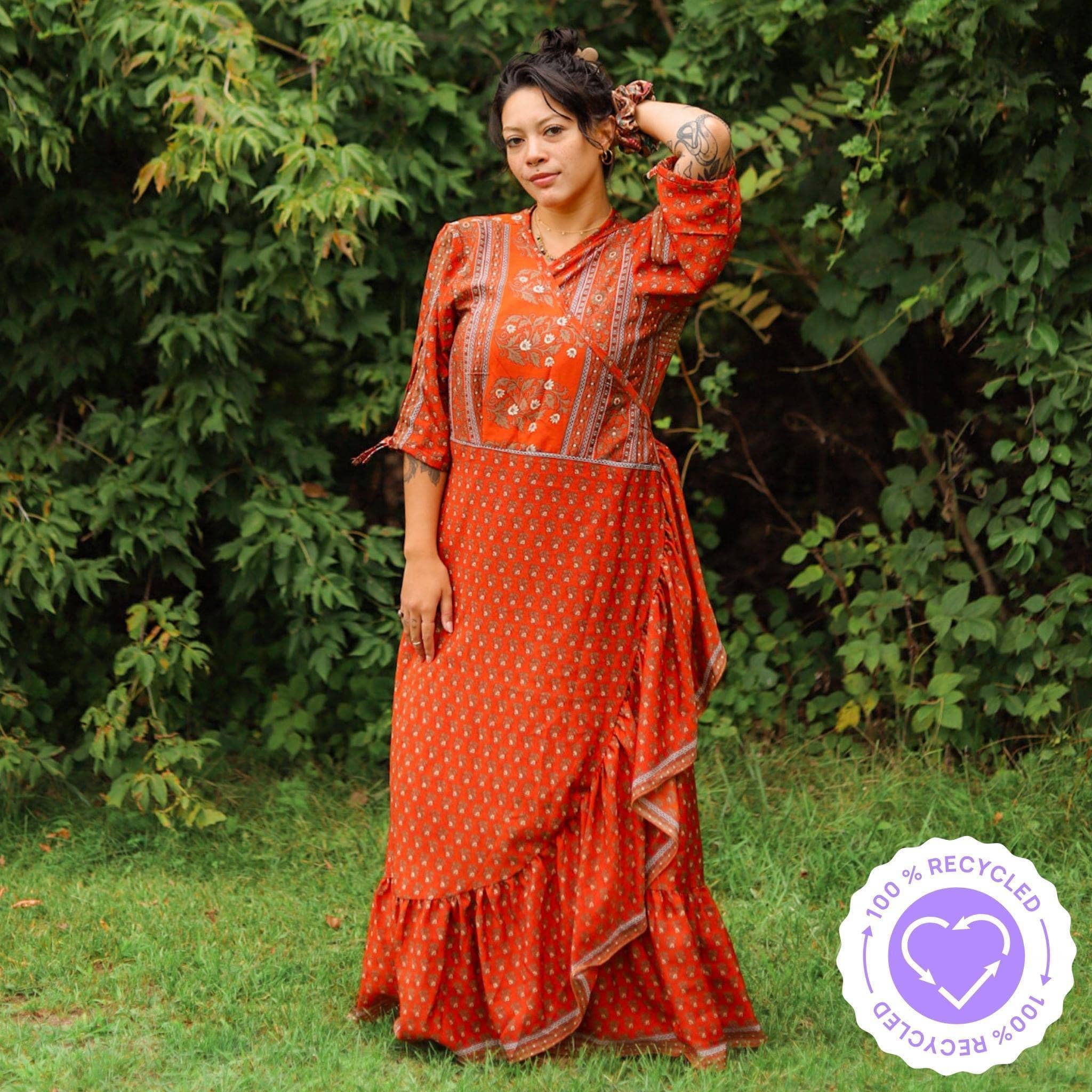 Zaria One-of-a-Kind Wrap Dress – Handmade, Sustainable, Stunning - Image 24