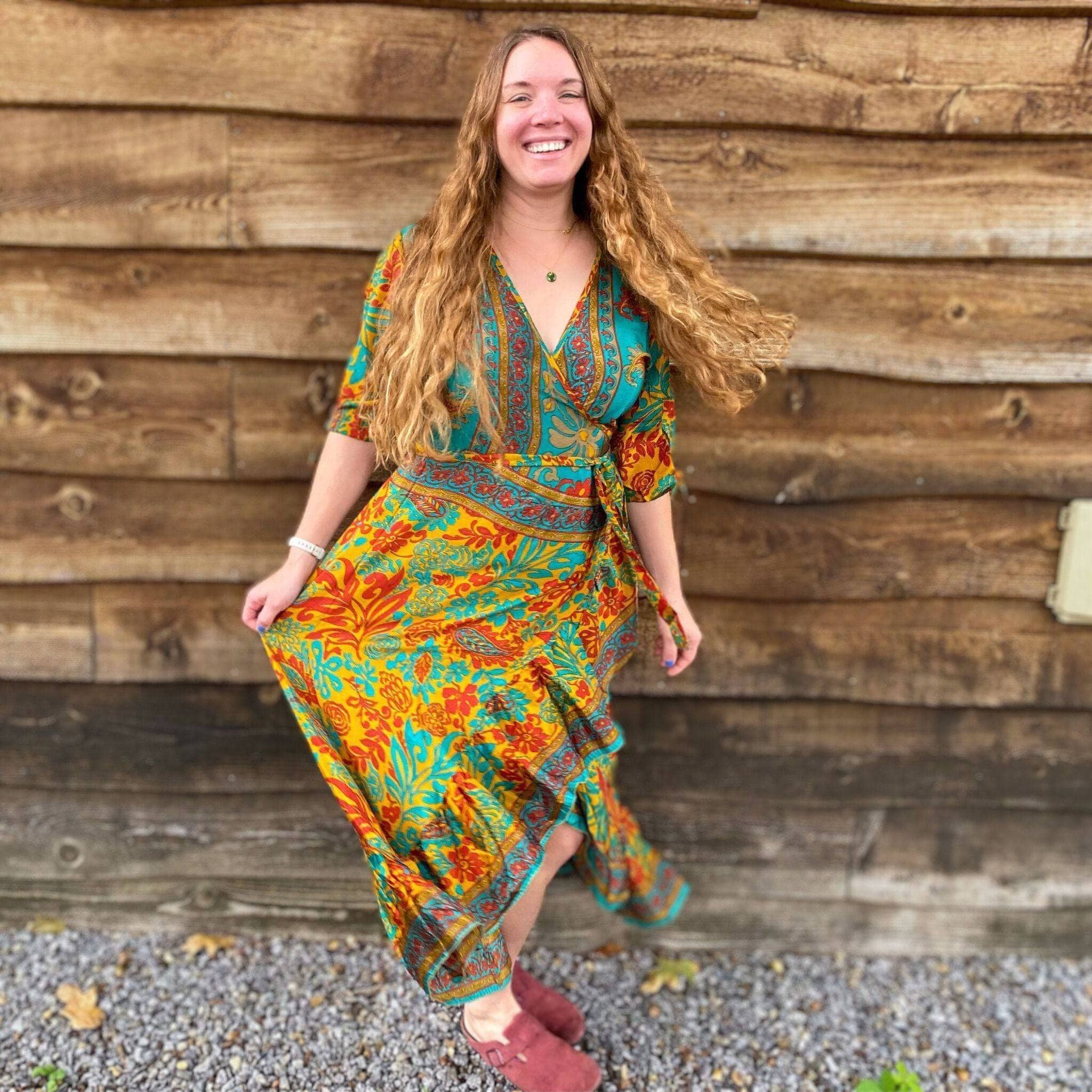Zaria One-of-a-Kind Wrap Dress – Handmade, Sustainable, Stunning - Image 3