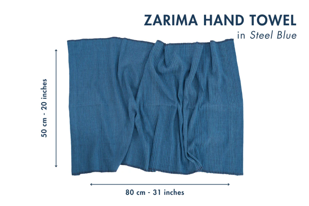 Zarima Handwoven Ethiopian Cotton Waffle Hand Towel - Image 6