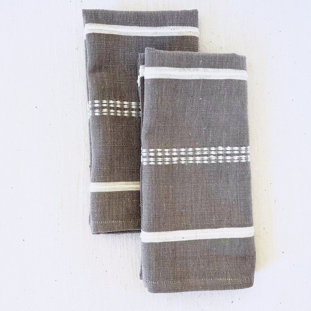 Zenach Handwoven Ethiopian Cotton Napkins | Set of 2 - Image 10