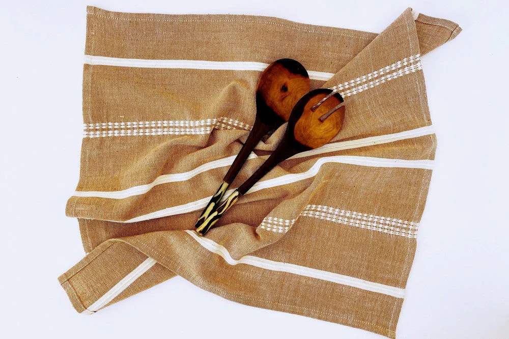 Zenach Handwoven Ethiopian Cotton Napkins | Set of 2 - Image 4