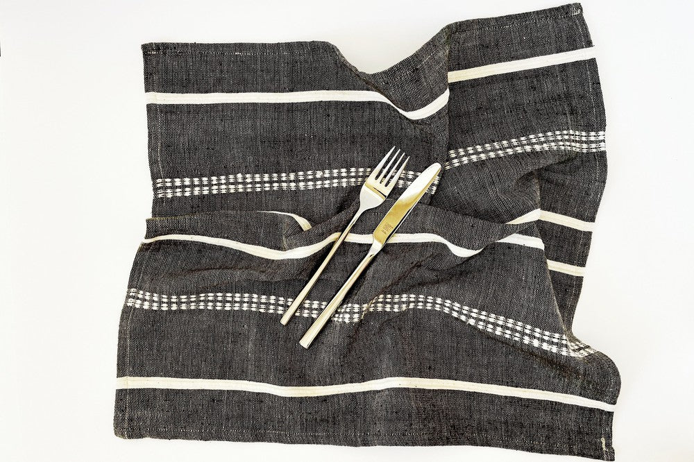 Zenach Handwoven Ethiopian Cotton Napkins | Set of 2 - Image 5
