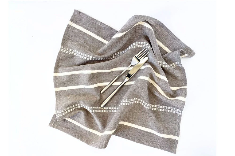 Zenach Handwoven Ethiopian Cotton Napkins | Set of 2 - Image 6