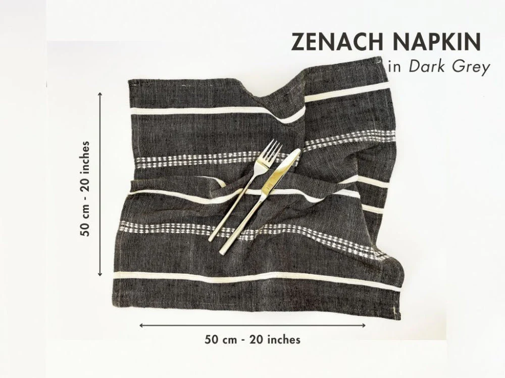 Zenach Handwoven Ethiopian Cotton Napkins | Set of 2 - Image 7
