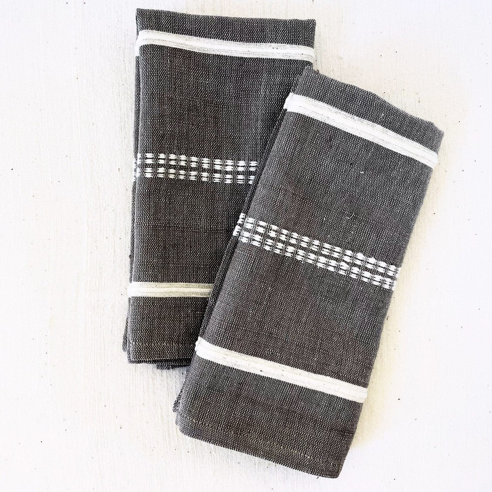 Zenach Handwoven Ethiopian Cotton Napkins | Set of 2 - Image 9