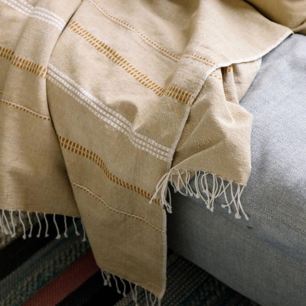 Zenach Handwoven Ethiopian Cotton Throw Blanket - Image 6