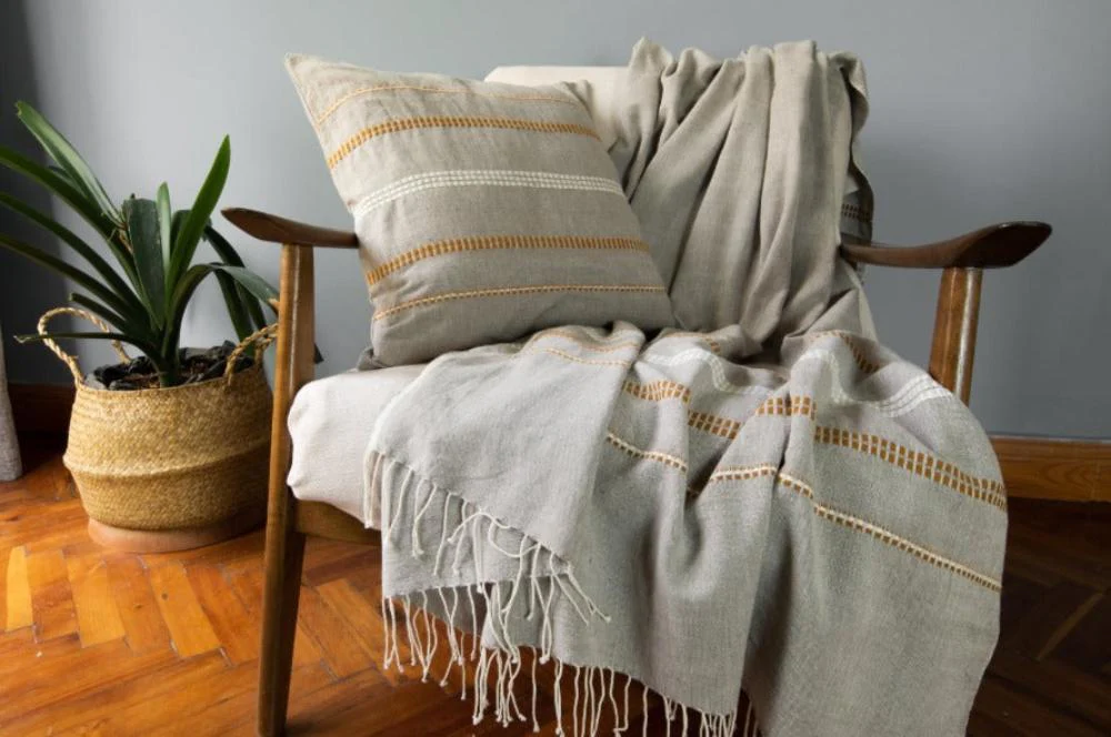 Zenach Handwoven Ethiopian Cotton Throw Blanket - Image 7