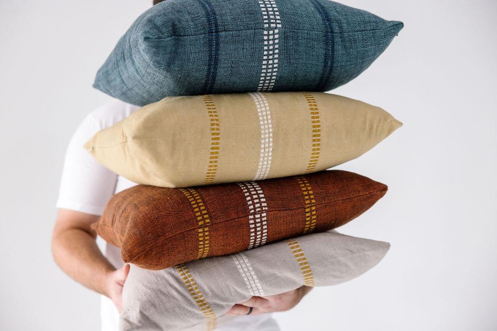 Zenach Handwoven Ethiopian Cotton Throw Pillow Cover - Image 3